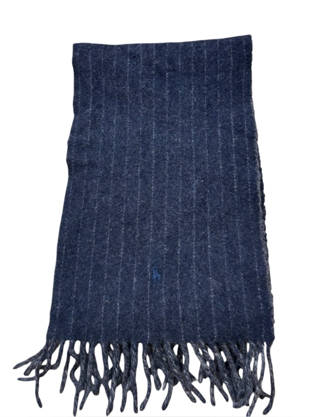 Men’s Polo Ralph Lauren Wool Blend Navy Blue and Grey Scarf